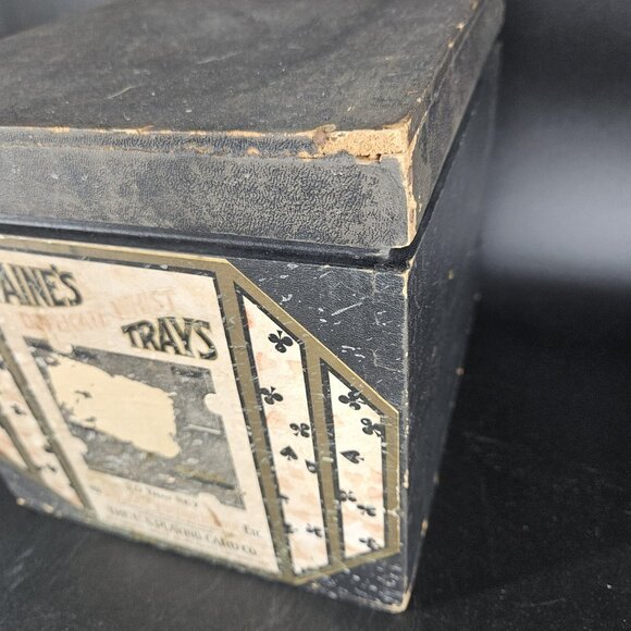 Vintage Paine's Duplicate Whist Trays 20 Tray Set US Playing Card Co Bridge Game - Picture 9 of 16